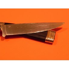 Vintage Hubertus (Rostfrei) Fixed Blade Hunter w Nice Stag Handles & Thick Metal Blade & Orig Sheath Vintage Hubertus (Rostfrei) Fixed Blade Hunter w Nice Stag Handles & Thick Metal Blade & Orig Sheath