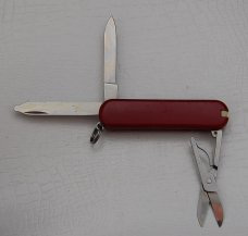 Victorinox with Smooth Red Synthetic Covers In Excellent Condition (843) Victorinox with Smooth Red Synthetic Covers In Excellent Condition (843)