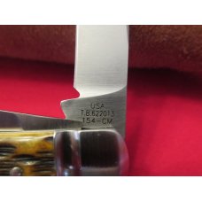 20013 Case XX Toney Bose Peach Seed Jigged Antique Bone Wharncliffe Trapper Pattern TB622013 154-CM 20013 Case XX Toney Bose Peach Seed Jigged Antique Bone Wharncliffe Trapper Pattern TB622013 154-CM