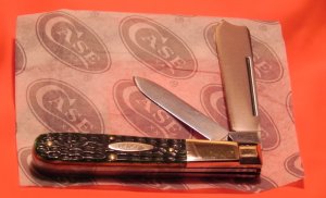 1981 Case xx USA (9 Dot) Barlow MDL# 6205R SSP Pocket Knife w/ (Kelly?) Green Bone Handles - NOS/NM