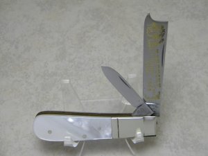 Fight'n Rooster Cutlery Germany Pearl Kentucky Cutlery Assn. 1 of 600 One Arm Razor Barlow Knife