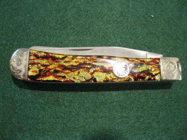 CASE XX CT254 SS KNIFE Christmas Tree 1989 Scrolled Trapper # 487