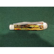 CASE XX CT254 SS KNIFE Christmas Tree 1989 Scrolled Trapper # 487 CASE XX CT254 SS KNIFE Christmas Tree 1989 Scrolled Trapper # 487