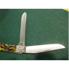 CASE XX CT254 SS KNIFE Christmas Tree 1989 Scrolled Trapper # 487 CASE XX CT254 SS KNIFE Christmas Tree 1989 Scrolled Trapper # 487