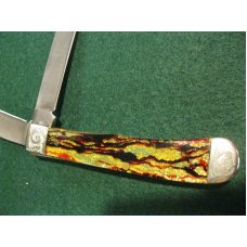CASE XX CT254 SS KNIFE Christmas Tree 1989 Scrolled Trapper # 487 CASE XX CT254 SS KNIFE Christmas Tree 1989 Scrolled Trapper # 487
