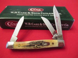 Case XX small 3 Blade Stag Handle Stockman Pattern # 5333 SS Red Letter 
