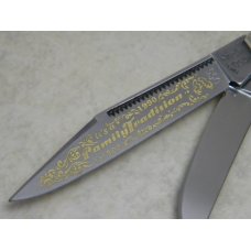 Fight'n Rooster Germany Celebrated Green & Tan Stripe 1990 It's A Family Tradition Stockman Knife Fight'n Rooster Germany Celebrated Green & Tan Stripe 1990 It's A Family Tradition Stockman Knife