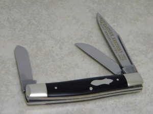 Fight'n Rooster Germany Celebrated Black 1984 Eastern Kentucky Cutlery Club Stockman Knife