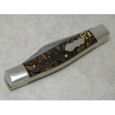Fight'n Rooster Germany Celebrated Black & Gold Swirl 1991 Wild Card Stockman Knife Fight'n Rooster Germany Celebrated Black & Gold Swirl 1991 Wild Card Stockman Knife
