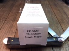 Schatt and Morgan Brown Maple 2 Blade Utility Knife Schatt and Morgan Brown Maple 2 Blade Utility Knife