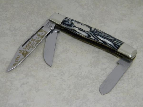 Fight'n Rooster Germany Celebrated Pearl & Black 1983 Coal Digger Special Stockman Knife