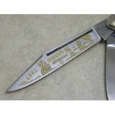 Fight'n Rooster Germany Celebrated Pearl & Black 1983 Coal Digger Special Stockman Knife