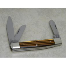 Fight'n Rooster Germany Celebrated Bronze & Black Stripe 1986 Double Trouble Stockman Knife