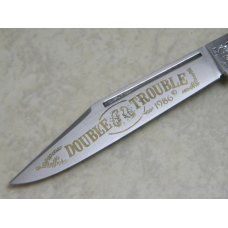 Fight'n Rooster Germany Celebrated Bronze & Black Stripe 1986 Double Trouble Stockman Knife
