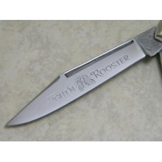 Fight'n Rooster Germany Celebrated Purple Blue Swirl "Fight'n Rooster" Etch Stockman Knife Fight'n Rooster Germany Celebrated Purple Blue Swirl "Fight'n Rooster" Etch Stockman Knife