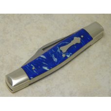 Fight'n Rooster Germany Celebrated Purple Blue Swirl "Fight'n Rooster" Etch Stockman Knife Fight'n Rooster Germany Celebrated Purple Blue Swirl "Fight'n Rooster" Etch Stockman Knife