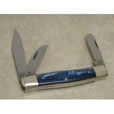 Fight'n Rooster Germany Celebrated Blue & Silver " Merry Christmas 1990" Stockman Knife