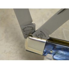 Fight'n Rooster Germany Celebrated Blue & Silver " Merry Christmas 1990" Stockman Knife