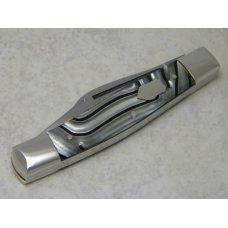 Fight'n Rooster Germany Celebrated Black & Silver Swirl 1988 "No Pain No Gain" Stockman Knife