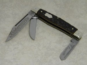 Fight'n Rooster Frank Buster Cutlery Co. Germany Bone Tennessee Knockdown Stockman Knife c.1979