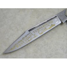 Fight'n Rooster Germany Celebrated Blue, Silver & Black 1985 "West Coast Turnaround" Stockman Knife
