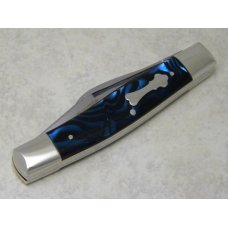 Fight'n Rooster Germany Celebrated Blue, Silver & Black 1985 "West Coast Turnaround" Stockman Knife