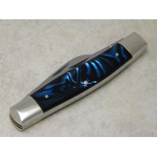 Fight'n Rooster Germany Celebrated Blue, Silver & Black 1985 "West Coast Turnaround" Stockman Knife