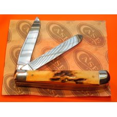1998 Case xx 2 Blade Trapper -MDL 5254 +Thick Stag Handles +Mother of Pearl Case XX Shield -1 of 100 1998 Case xx 2 Blade Trapper -MDL 5254 +Thick Stag Handles +Mother of Pearl Case XX Shield -1 of 100