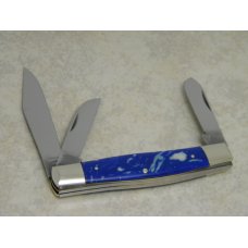 Fight'n Rooster Germany Celebrated Blue & White 1985 "Wildcat Fever Go Kentucky Blue" Stockman Knife