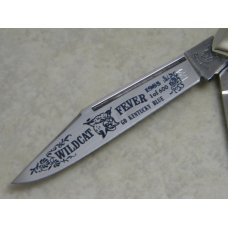 Fight'n Rooster Germany Celebrated Blue & White 1985 "Wildcat Fever Go Kentucky Blue" Stockman Knife
