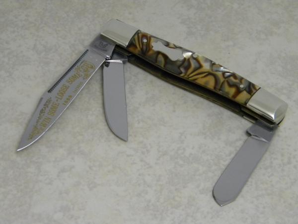 Fight'n Rooster Germany Celebrated Caramel Swirl 1989 "Win Some - Loose Some" Stockman Knife Fight'n Rooster Germany Celebrated Caramel Swirl 1989 "Win Some - Loose Some" Stockman Knife