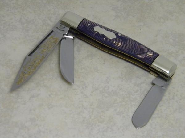 Fight'n Rooster Germany Celebrated Gold Fingerprint 1990 "Leather'n Lace" Stockman Knife Fight'n Rooster Germany Celebrated Gold Fingerprint 1990 "Leather'n Lace" Stockman Knife