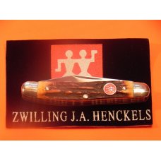 Vintage J A Henckels 3 Blade Stockman Pocket Knife (HK-2-S) w/ Great Stag Handles! NOS -M/NM Vintage J A Henckels 3 Blade Stockman Pocket Knife (HK-2-S) w/ Great Stag Handles! NOS -M/NM