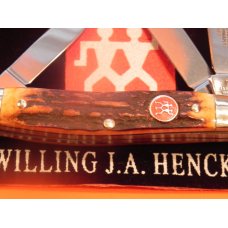 Vintage J A Henckels 3 Blade Stockman Pocket Knife (HK-2-S) w/ Great Stag Handles! NOS -M/NM Vintage J A Henckels 3 Blade Stockman Pocket Knife (HK-2-S) w/ Great Stag Handles! NOS -M/NM