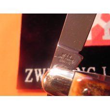 Vintage J A Henckels 3 Blade Stockman Pocket Knife (HK-2-S) w/ Great Stag Handles! NOS -M/NM Vintage J A Henckels 3 Blade Stockman Pocket Knife (HK-2-S) w/ Great Stag Handles! NOS -M/NM