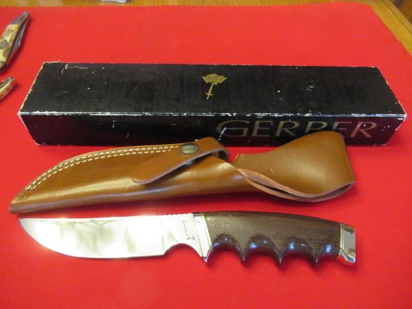 1974 Gerber Ebony Handle Presentation Model 525 S 1974 Gerber Ebony Handle Presentation Model 525 S