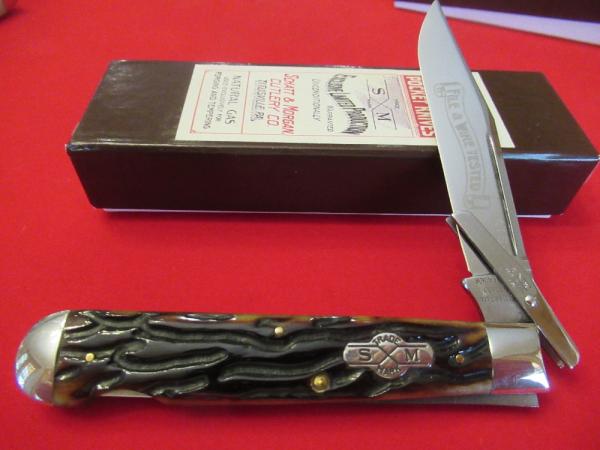 Schatt & Morgan Swing Guard Worm Grove  Bone Handle ATS-34  File & Wire