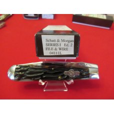 Schatt & Morgan Swing Guard Worm Grove  Bone Handle ATS-34  File & Wire