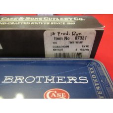  Case  Brothers 1st Production Run Antique Bone Saddlehorn  Pattern # TB62110SS