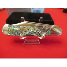 Case XX Paua Pearl Silver Script Copper Lock Pattern # 8159 L SS Case XX Paua Pearl Silver Script Copper Lock Pattern # 8159 L SS