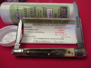 Great Eastern Burnt Stag  2 Blade Whittler Pattern # 892210 LP