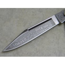 Fight'n Rooster Germany Celebrated Orange Yellow Black "Loaded Dice" Stockman Knife c.2006 Fight'n Rooster Germany Celebrated Orange Yellow Black "Loaded Dice" Stockman Knife c.2006