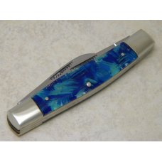 Fight'n Rooster Germany Celebrated Blue Feathers "Bronc Rider" Stockman Knife c.1993
