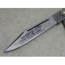 Fight'n Rooster Germany Blue Cracked Pearl Neddy Jacobs Stockman Knife with Tennessee Shield c.2002 Fight'n Rooster Germany Blue Cracked Pearl Neddy Jacobs Stockman Knife with Tennessee Shield c.2002