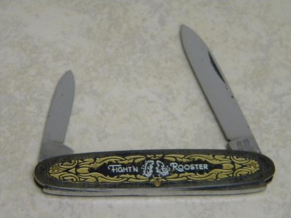 Fight'n Rooster Frank Buster Cut. Co. Germany Black and Gold Metal 2 Blade Pen Knife Pre 1982 Fight'n Rooster Frank Buster Cut. Co. Germany Black and Gold Metal 2 Blade Pen Knife Pre 1982