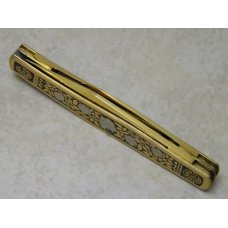 Fight'n Rooster Frank Buster Cutlery Co. Germany Gold Plated Climbing Rose Stockman Knife Pre 1982 Fight'n Rooster Frank Buster Cutlery Co. Germany Gold Plated Climbing Rose Stockman Knife Pre 1982