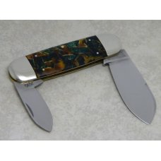 Bulldog Brand Germany Duck Feather Celluloid "Long Haired St. Bernard" Elephant Toe Knife c.1995 Bulldog Brand Germany Duck Feather Celluloid "Long Haired St. Bernard" Elephant Toe Knife c.1995
