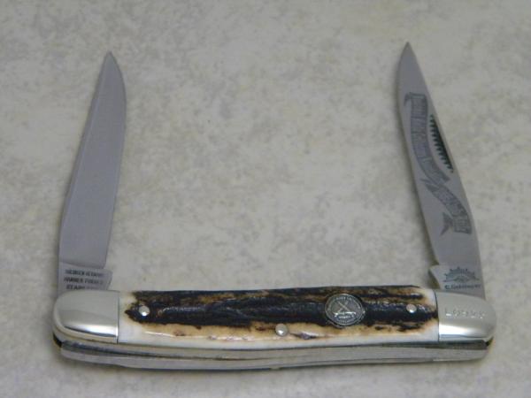 C. Schlieper German Eye Germany Stag Muskrat 1995 NKCA Club Knife C. Schlieper German Eye Germany Stag Muskrat 1995 NKCA Club Knife