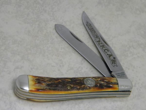 Schrade + USA Stag Trapper 1982 NKCA Club Knife Schrade + USA Stag Trapper 1982 NKCA Club Knife