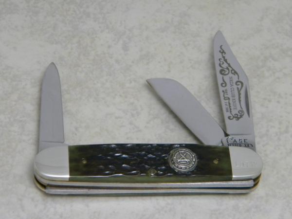 Case Tested XX USA SS 2 Dot (1987) NKCA Club Knife G6345 1/2 SS Green Bone Stockman Case Tested XX USA SS 2 Dot (1987) NKCA Club Knife G6345 1/2 SS Green Bone Stockman